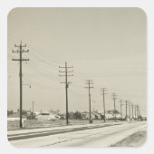 電柱の列 スクエアシール (正面)