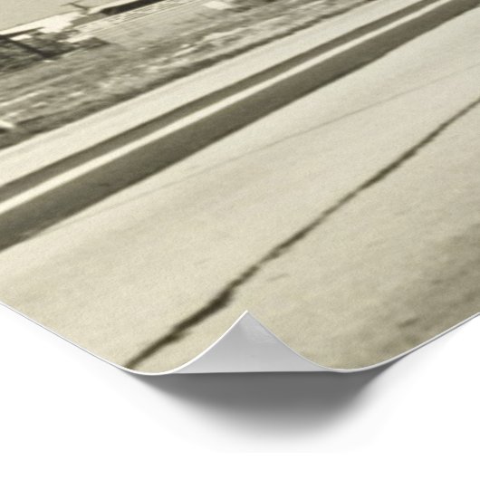 電柱の列 ポスター (角)