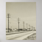 電柱の列 ポスター (正面)