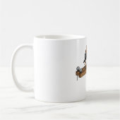 電柱の鉄のタカ コーヒーマグカップ (左)