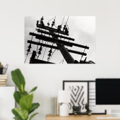 電柱 ポスター (ホームオフィス)