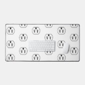 電気おもしろいコンセント電気工事士ギフトアイディア デスクマット (キーボード&マウス)