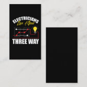 電気おもしろい工夫の電気ジ退職したョーク 名刺 (正面/裏面)