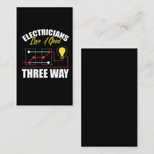 電気おもしろい工夫の電気ジ退職したョーク 名刺 (正面/裏面)