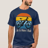 電気おもしろい自転車この方法で私はEBike Tシャツ (正面)