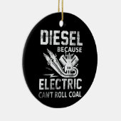 電気が石炭トラックに乗れないた転がめディーゼル セラミックオーナメント (右)