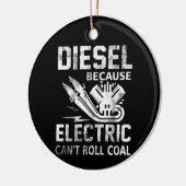 電気が石炭トラックに乗れないた転がめディーゼル セラミックオーナメント (左)