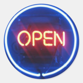 電気だ！ネオンサインバー（ユダヤ教の）バル・ミツバーオープンシール ラウンドシール