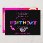 電気だ!第13回誕生日パーティー招待状 招待状 (正面/裏面)