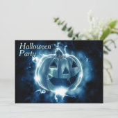 電気で光るカボチャのハロウィンパーティー 招待状 (スタンド正面)