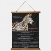 電気のとストライプのロマンチックな詩のゼブラ 吊り下げ型タペストリー (正面)