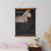 電気のとストライプのロマンチックな詩のゼブラ 吊り下げ型タペストリー (寝室)