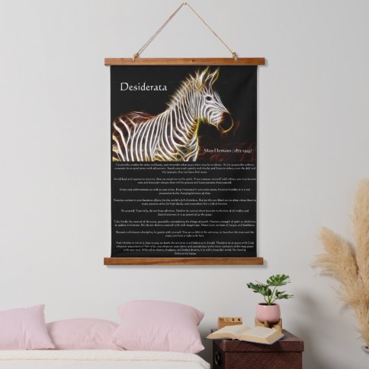 電気のとストライプのロマンチックな詩のゼブラ 吊り下げ型タペストリー (寝室)