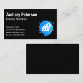 電気のアイコンと家 名刺 (正面/裏面)