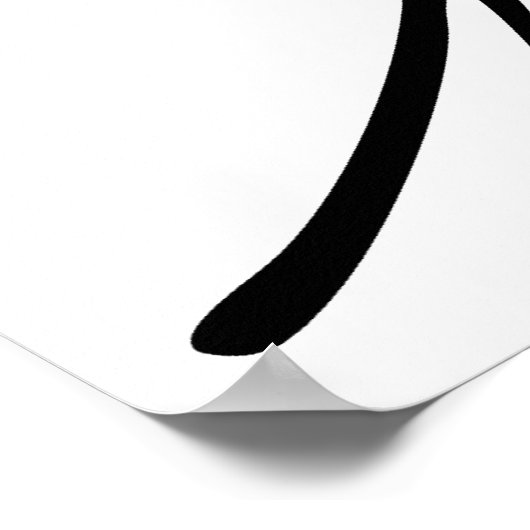 電気の天才ニコラテスラの署名 ポスター (角)