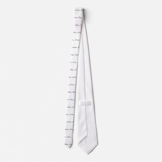 電気の天才ニコラ・テスラの署名 ネクタイ (裏面)