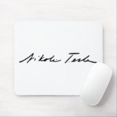 電気の天才ニコラ・テスラの署名 マウスパッド (マウス)