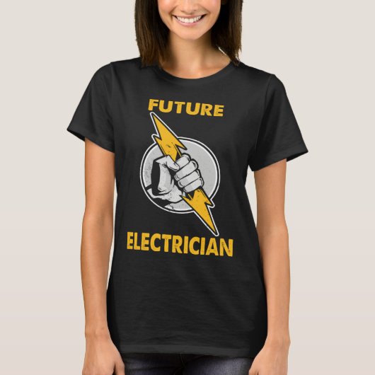 電気の稲妻 未来の電気技師 Tシャツ (正面)