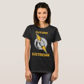 電気の稲妻 未来の電気技師 Tシャツ (正面フル)