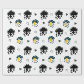 「電気の空:雲の雷鳴ラッピング紙。" ラッピングペーパー (フラット)