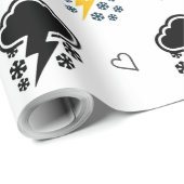 「電気の空:雲の雷鳴ラッピング紙。" ラッピングペーパー (ロールコーナー)