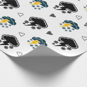 「電気の空:雲の雷鳴ラッピング紙。" ラッピングペーパー (角)