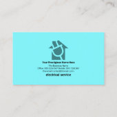電気はっきりした青枠電気事業 名刺 (裏面)