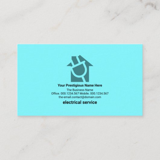 電気はっきりした青枠電気事業 名刺 (裏面)