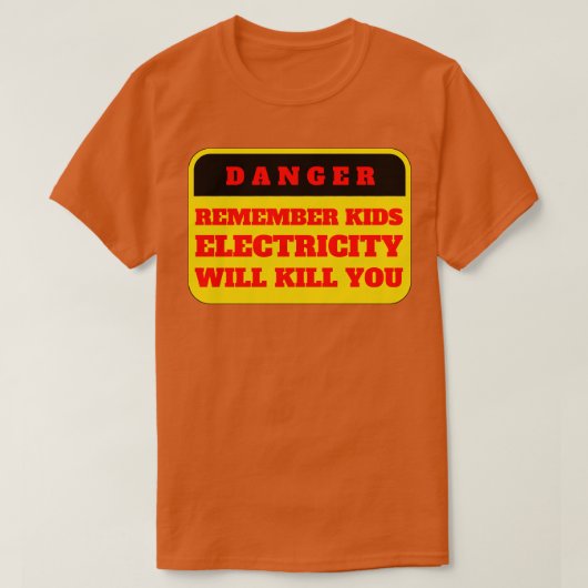 電気は子供を殺す8 Tシャツ (デザイン正面)