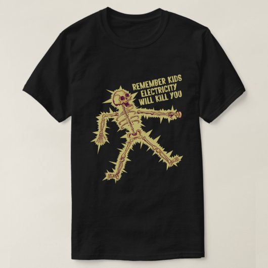 電気は子供を殺す ビンテージ Tシャツ (デザイン正面)