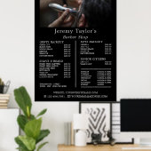 電気ひげそり、男性の理容師価格表 ポスター (ホームオフィス)