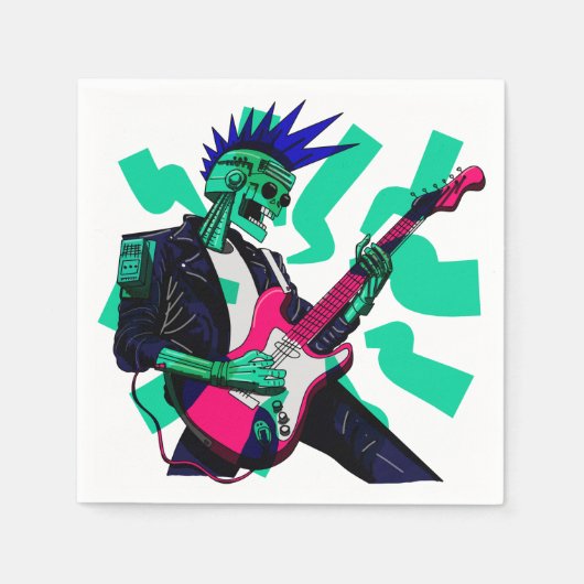 電気を保つ スタンダードカクテルナプキン (正面)