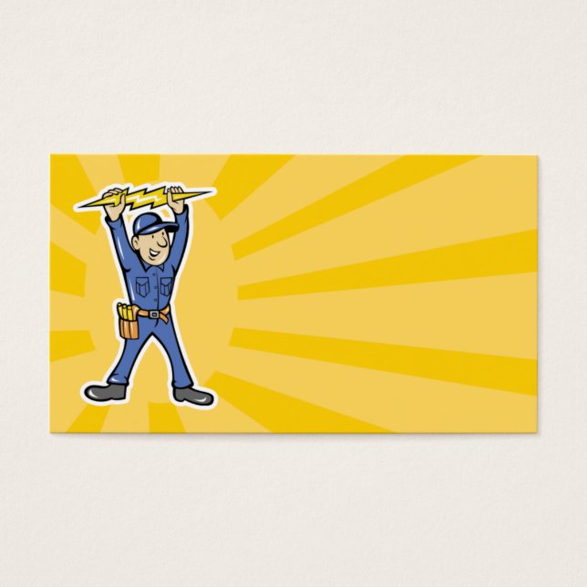 電気を保持する漫画の電気技師稲妻 (正面)