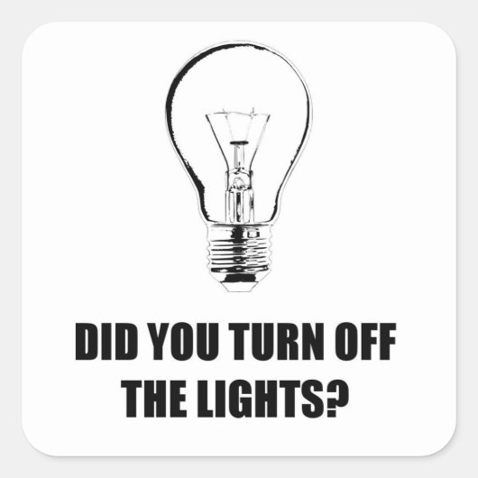 電気を消したの? スクエアシール (正面)