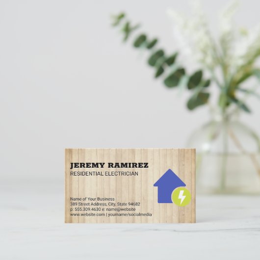 電気アイコン 名刺 (スタンド正面)