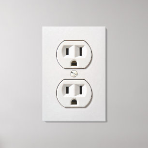 電気アウトレットプラグイン キャンバスプリント