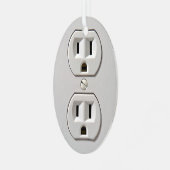 電気アウトレットプラグイン メタルオーナメント (正面左)