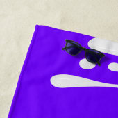 電気インジゴの白いスプラッシュ ビーチタオル (インサイチュ)