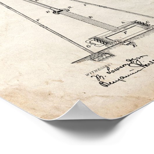 電気エネルギーを伝達するテスラ装置 ポスター (角)