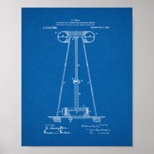 電気エネルギーを伝達するテスラ装置 ポスター (正面)