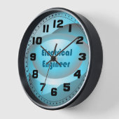 電気エンジニアブルー 壁時計 (傾斜)