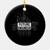電気エンジニアリング回路キッズフューチャーエンジニアリング セラミックオーナメント (裏面)