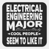 電気エンジニアリング大学専攻の人カッコいい々 スクエアシール (正面)