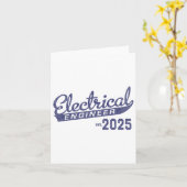 電気エンジニア卒業2025 1 カード (黄色い花)