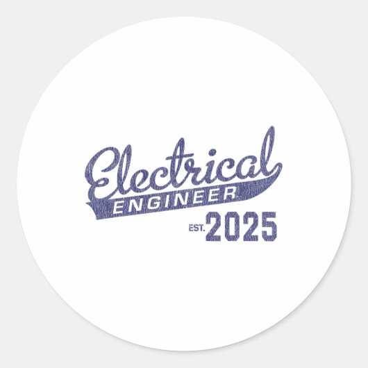 電気エンジニア卒業2025 1 ラウンドシール (正面)