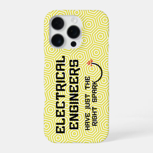 電気エンジニア右火花 iPhoneケース (裏面)