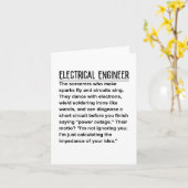 電気エンジニア カード (黄色い花)