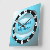 電気エンジニア スクエア壁時計 (傾斜)