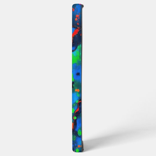 電気カオスネオはっきりしたン抽象芸術の絵を描スプラッシュ SAMSUNG GALAXYケース (左側面)