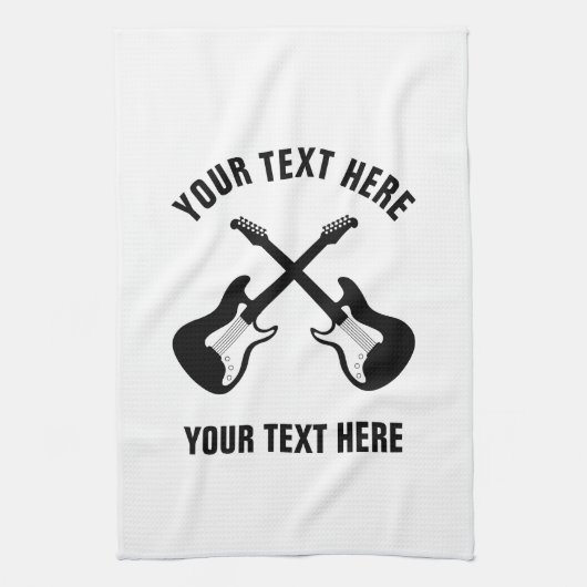 電気カスタムギター付きキッチンタオルデザイン キッチンタオル (縦)